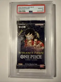 PSA 10 GEM MT One Piece English Ver. 2022 OP 01 ROMANCE DAWN FOIL PACK Card Game - Image 1