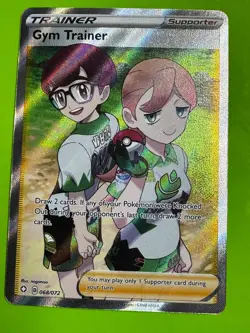 Pokemon TCG Gym Trainer (Full Art) 068/072 Shining Fates Ultra Rare DMG - Image 1