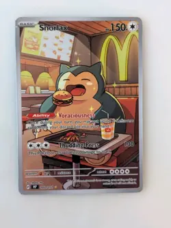 Custom Card Snorlax Holo Pokemon Card - Image 1