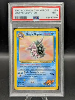 2000 Pokemon Card Misty’s Cloyster #29 PSA 9 Gym Heroes MINT 💧💧💧 - Image 1