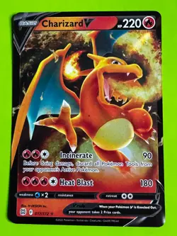 Pokemon TCG Charizard V 017/172 SWSH09: Brilliant Stars Ultra Rare NM - Image 1