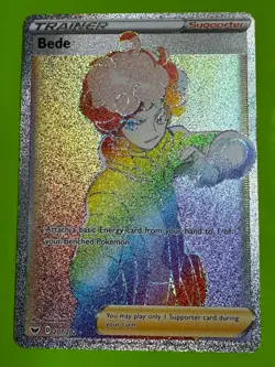 Pokemon TCG Bede (Secret) 207/202 SWSH01: Sword & Shield Base Set Secret Rare HP - Image 1