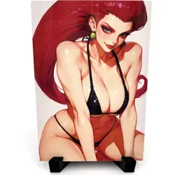PokeGirl Jessie Sexy Bikini Anime Waifu Girl Doujin Lewd Goddess Story Art Card - Image 2