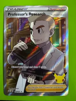 Pokemon TCG Professor's Research (Full Art) 024/025 Celebrations Ultra Rare NM - Image 1