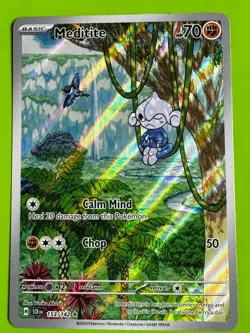 Pokemon TCG Meditite 153/142 SV07: Stellar Crown Illustration Rare LP - Image 1