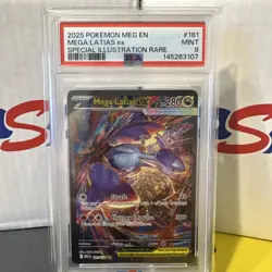 Pokemon Mega Latias EX Special Illustration Rare 181/132 PSA Mint 9 - Image 1