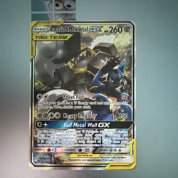 Pokemon Lucario & Melmetal GX TAG TEAM Promo Holo 260 HP SM192 English Card - Image 1