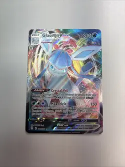 Glaceon VMAX 041/203 Swsh07: Evolving Skies Holo 2021 Pokemon Full Art TCG LP - Image 1