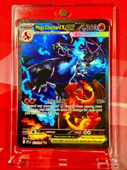 2025 Pokemon 125/094 Phantasmal Flames MEGA CHARIZARD X Ex SIR Holo Rare Card - Image 1