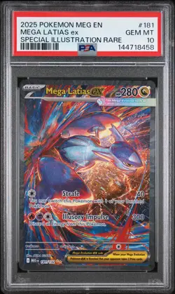 2025 POKEMON MEG EN-MEGA EVOLUTION #181 MEGA LATIAS EX PSA 10 - Image 1
