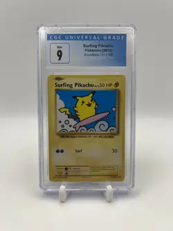 Pokemon TCG CGC 9 Mint 2016 XY Evolutions Surfing Pikachu 111/108 - Image 1