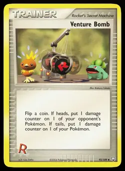 Venture Bomb 93/109 Uncommon Team Rocket Returns Pokemon Card - Image 1