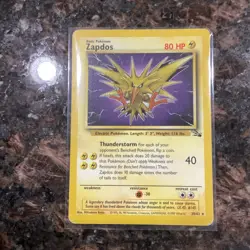 ZAPDOS 30/62 Non Holo Rare Pokemon Card Fossil Set Vintage 1999 NM/M - Image 3