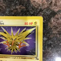 ZAPDOS 30/62 Non Holo Rare Pokemon Card Fossil Set Vintage 1999 NM/M - Image 4