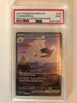 2023 POKEMON MEW EN-151 SPECIAL ILLUSTRATION RARE #199 CHARIZARD EX PSA 9 - Image 1