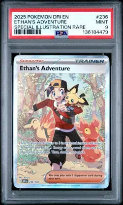 Pokemon TCG Ethan's Adventure 236/182 Sv10: Destined Rivals Holo PSA 9 - Image 1