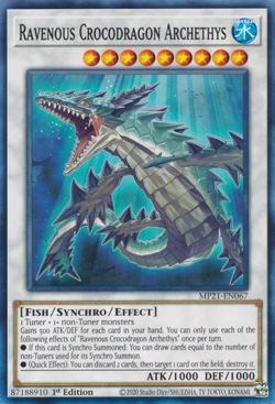 Ravenous Crocodragon Archethys MP21-EN067 1st ED Yu-Gi-Oh! - Image 1