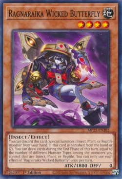 Ragnaraika Wicked Butterfly MP25-EN382 1st ED Yu-Gi-Oh! - Image 1