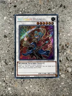 Yugioh TCG XX-Saber Hyunlei L26D-ENX35 Secret Rare 1st Edition NM-M - Image 1