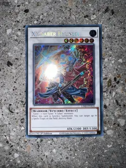 Yugioh TCG XX-Saber Hyunlei L26D-ENX35 Secret Rare 1st Edition NM-M - Image 3