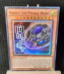 Yu-Gi-Oh! Nibiru, the Primal Being *ULTRA RARE (STAMP)* RA05-EN094 1st Ed NM - Image 1