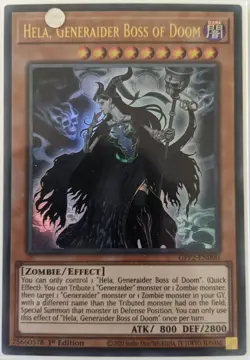 YuGiOh Hela, Generaider Boss of Doom Ultra Rare 1st Edition NM GFP2-EN090 - Image 1