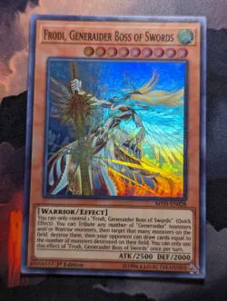Yugioh Frodi, Generaider Boss of Swords MYFI-EN028 1st Edition VLP - Image 1
