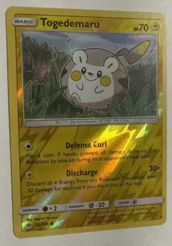 Pokemon TCG Card Reverse Holo Prismatic Togedemaru 53/149 Near Mint - Image 2