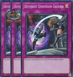 Yugioh! 3x Different Dimension Ground RA04-EN101 Secret Rare 1st Ed NM - Image 1