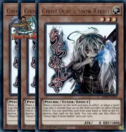 Yugioh 3x Ghost Ogre & Snow Rabbit RA05-EN131 Ultra Rare 1st Ed NM - Image 1