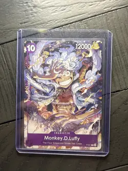 ONE PIECE CARD GAME MONKEY D. LUFFY GEAR 5 ENGLISH LIMITED PROMO CARD NEAR MINT - Image 1