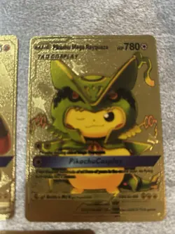 Pikachu Cosplay Mega Gold Fools Pokemon Card Ultra Rare - Image 3