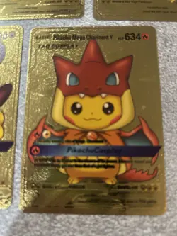 Pikachu Cosplay Mega Gold Fools Pokemon Card Ultra Rare - Image 4