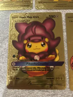 Pikachu Cosplay Mega Gold Fools Pokemon Card Ultra Rare - Image 5