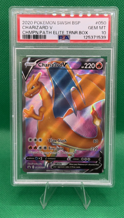 Pokemon TCG Charizard V SWSH050 Champion's Path ETB Promo PSA 10 GEM MINT 💎 - Image 1