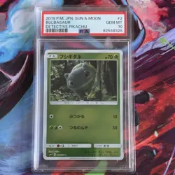 Pokemon TCG Bulbasaur 002/024 Great Detective Pikachu Holo PSA 10 Japanese - Image 1