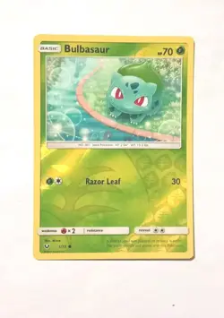 POKEMON CARD BULBASAUR REVERSE HOLO 1/73 IN GOOD CONDITION 2017 - Image 1