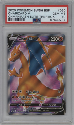 PSA 10 GEM MINT Charizard V SWSH050 Black Star Promo Champion's Path ETB Pokemon - Image 4