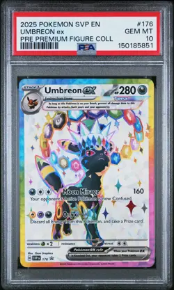 2025 POKEMON SVP EN-SV BLACK STAR PROMO #176 UMBREON EX PSA 10 - Image 1