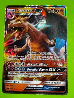 Pokemon TCG Charizard GX SM195 SM Promos Promo DMG - Image 1