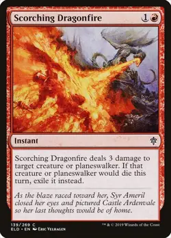Scorching Dragonfire 139 ELD MTG Red Common Instant 2019 Velhagen EN - Image 1