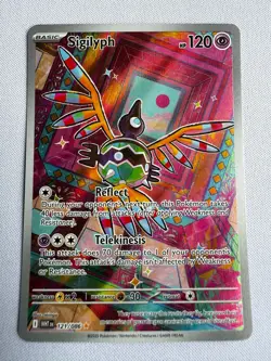 Pokemon TCG Sigilyph 121/086 SV: White Flare Illustration Rare NM - Image 1