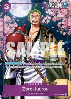 One Piece Zoro-Juurou OP05-067 CS 25-26 Event Pack PROMO CHAMPIONSHIP STAMP - Image 1