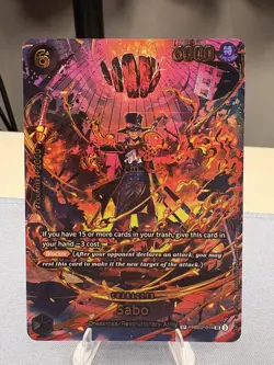 One Piece TCG Sabo (SP) Foil Adventure on Kami's Island #PRB02-014 NM - Image 1