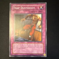 PGD-049 Trap Dustshoot Trap Card Yugioh Pharaonic Guardian 1st Edition 1996 - Image 1