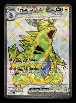 Tyranitar ex 211/197 Ultra Rare Obsidian Flames Pokemon Card - Image 1