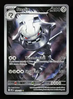 Steelix 150/132 Illustration Rare Mega Evolution Pokemon Card - Image 1
