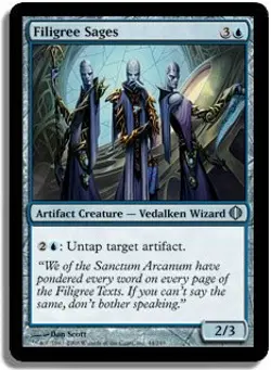 Filigree Sages Shards of Alara NM Artifact Blue Uncommon MAGIC CARD ABUGames - Image 1