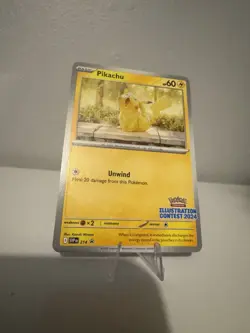 Pokemon Pikachu 214 Black Star Promo Illustration Contest 2024 Card NM Condition - Image 1