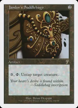 Jandor's Saddlebags 7th Edition NM Artifact Rare MAGIC GATHERING CARD ABUGames - Image 1